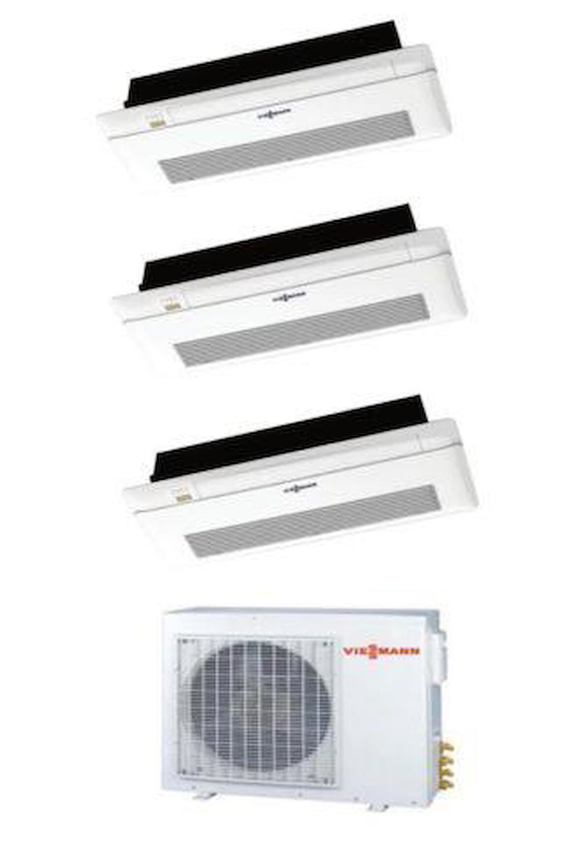 Viessmann Vitoclima Multi Tek Yön Kaset 1+3 Sistem (O4F3062M2) 9+9+9 Btu İç 6,8 kw Dış Ünite