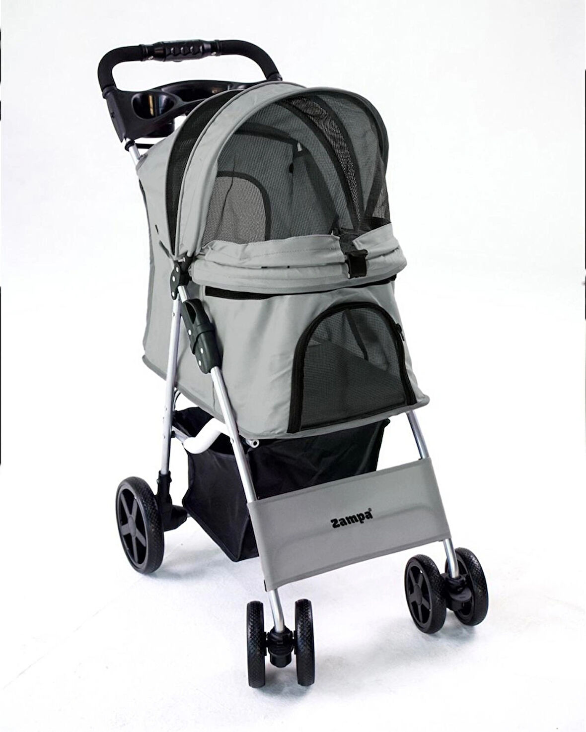 Zampa Favorite Kedi & Köpek Arabası Gri, 46x78x99cm