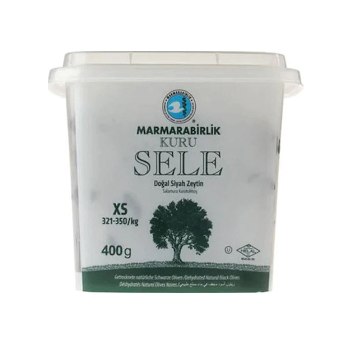 Marmarabirlik Kuru Sele 321-350 KB XS Siyah Zeytin Kutu 3 x 400 G