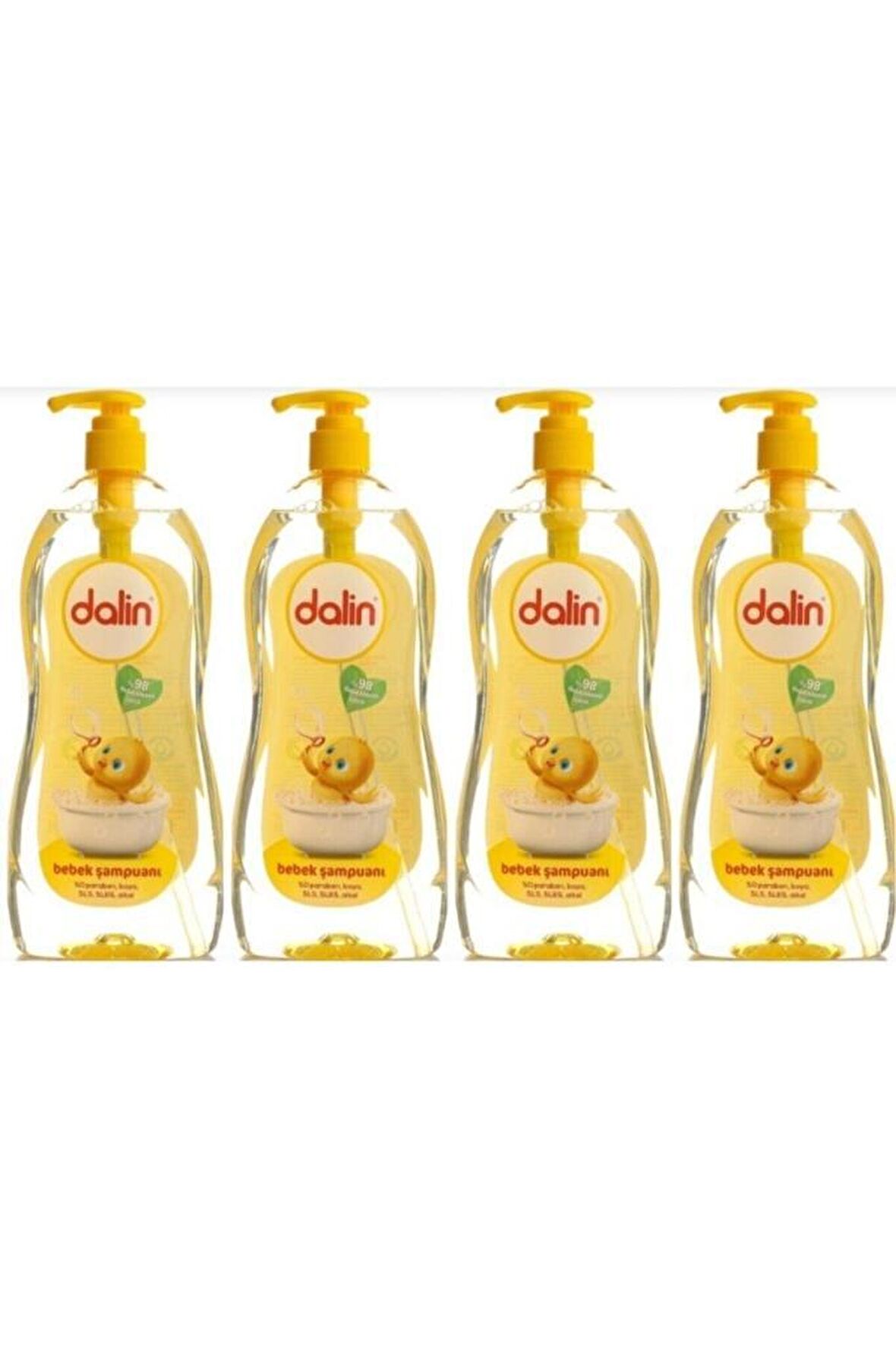 Dalin Göz Yakmayan Çiçek Özlü Yenidoğan Uyumlu Saç ve Vücut Şampuanı 4x900 ml