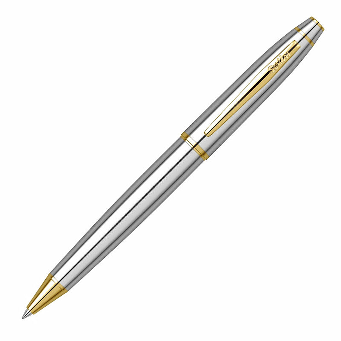 İsminize Özel Scrikss 35 Gold Krom Tükenmez Kalem