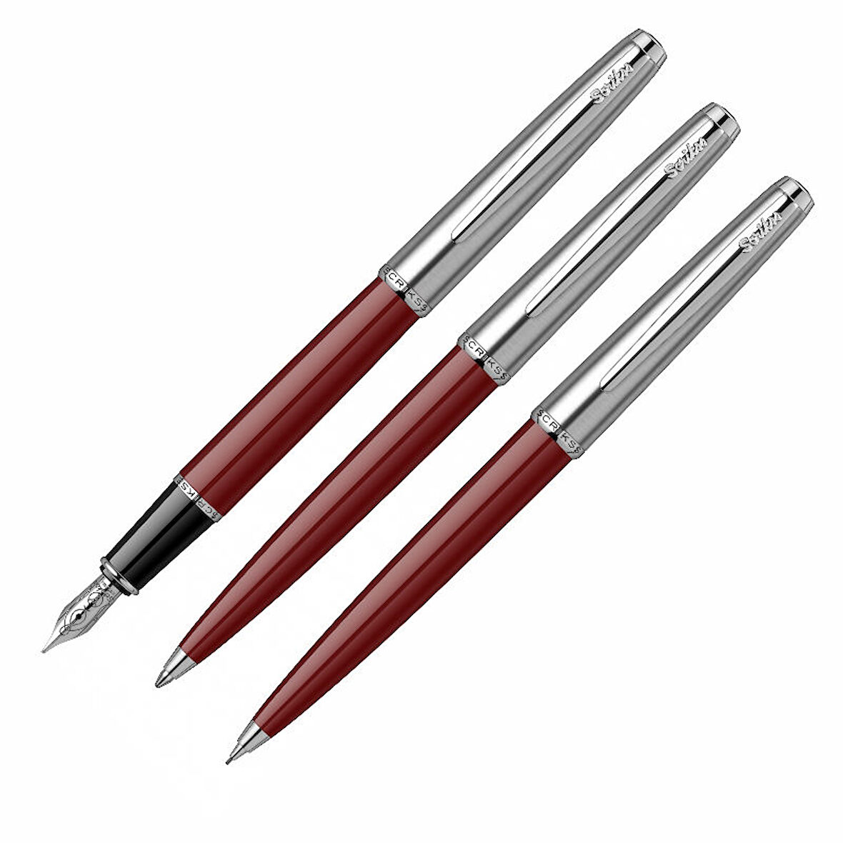 İsminize Özel Scrikss 78 Bordo 3 Lü Set Dk+Tk+Vers Kalem