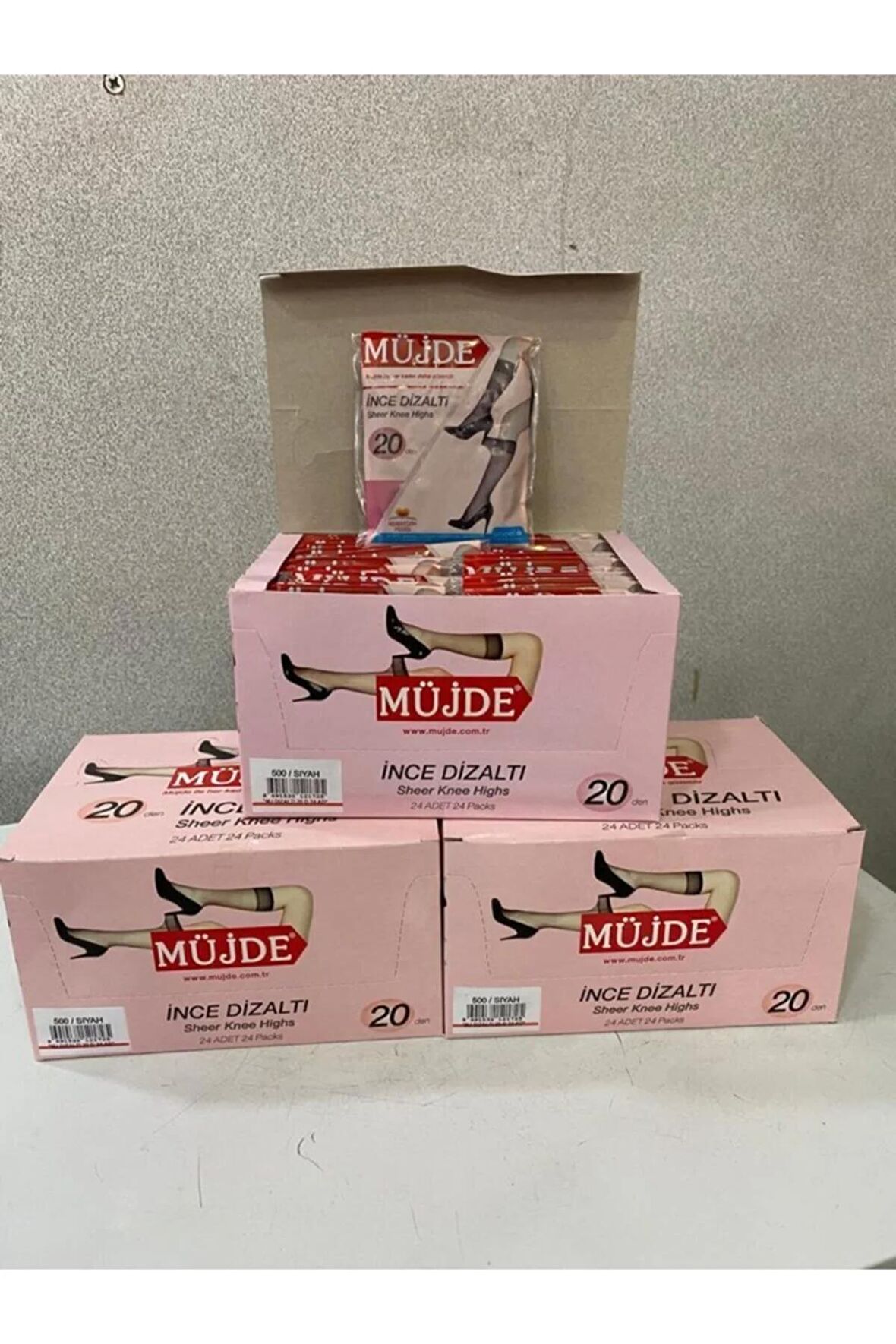 Ince Diz Altı Çorap 24'lü