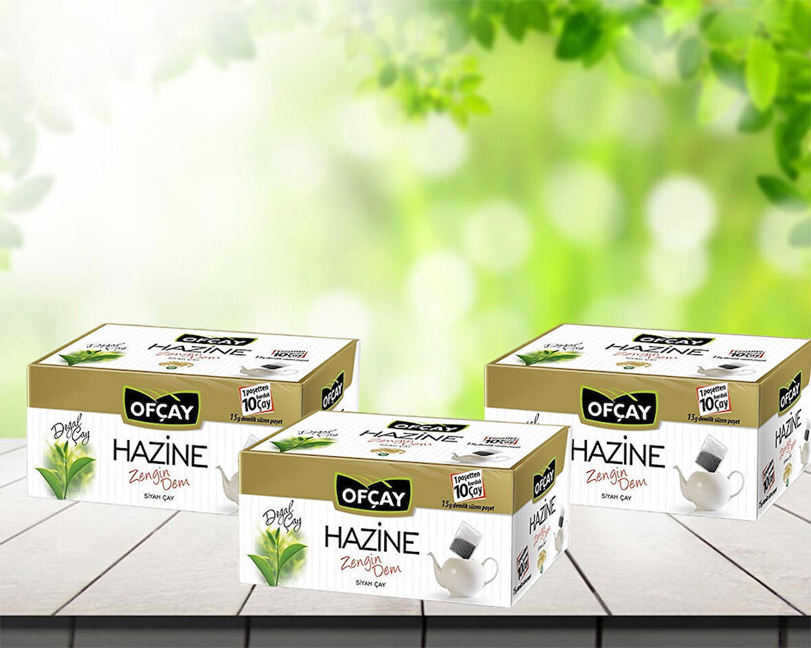 Ofçay Hazine Zengindem Demlik Poşet Çay  30x15 g  3 adet