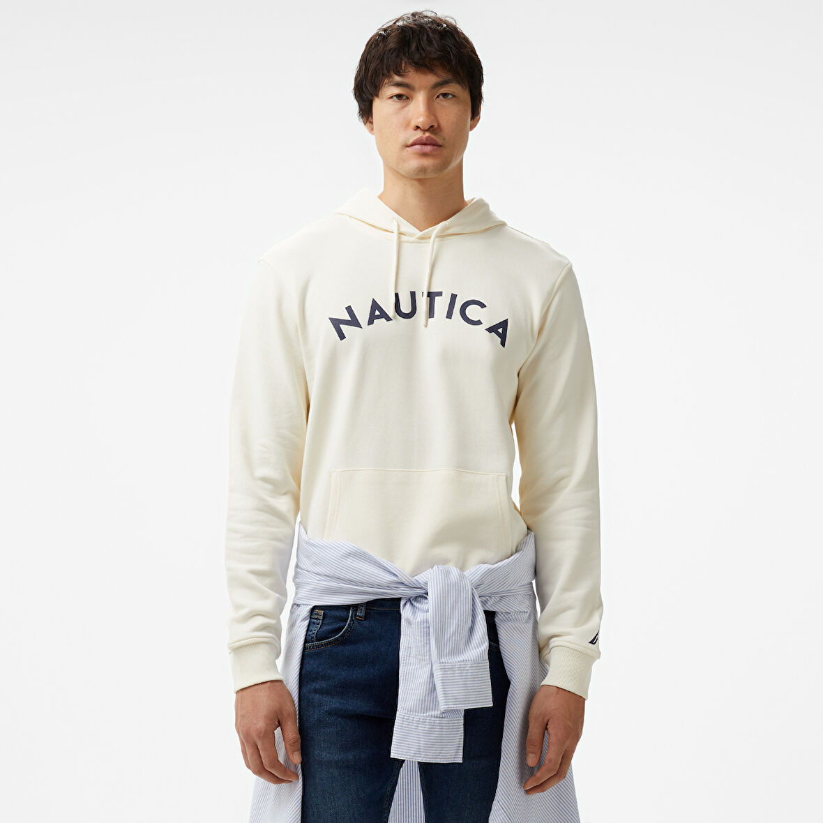 Nautica Erkek Krem Standart Fit Sweatshirt