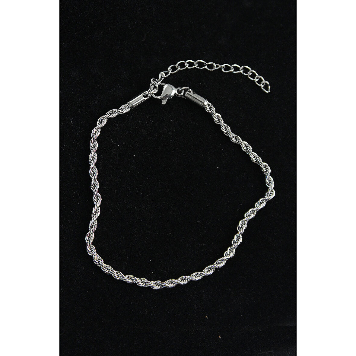 316L Çelik Burgu Model Gümüş Renk Erkek Bileklik