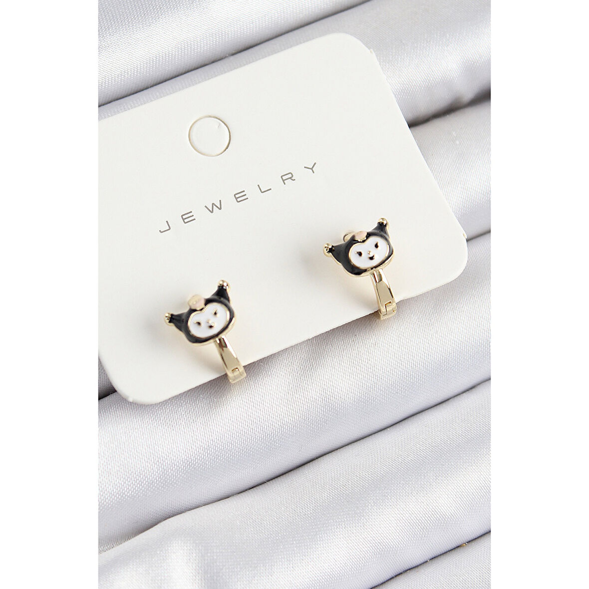 Pirinç Kuromi Model Gold Renk Çocuk Küpe