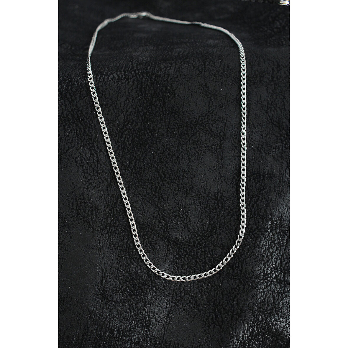 316L Çelik İnce Klasik Zincir Model Gümüş Renk Erkek Kolye