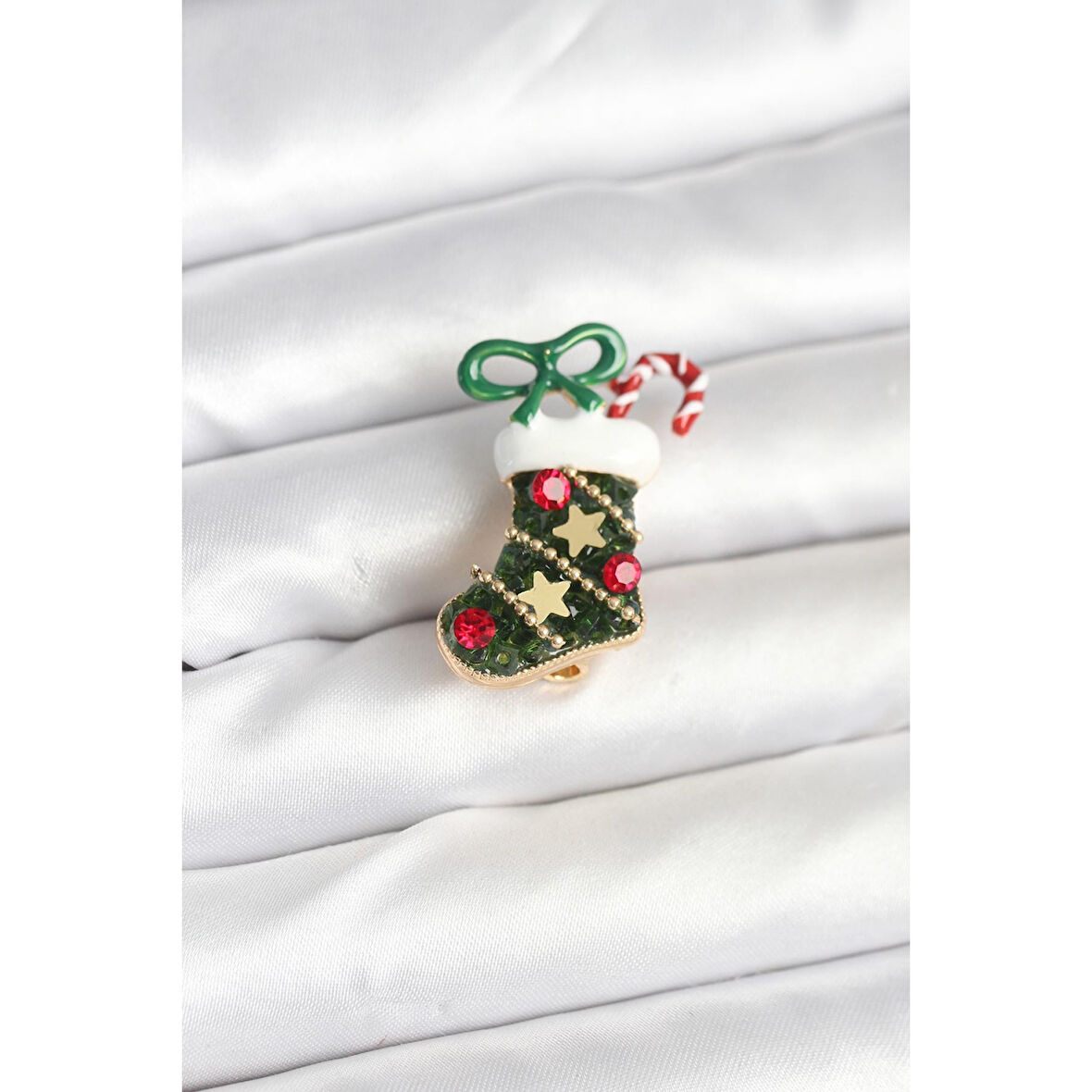 Yılbaşı Çorabı Temalı Broş