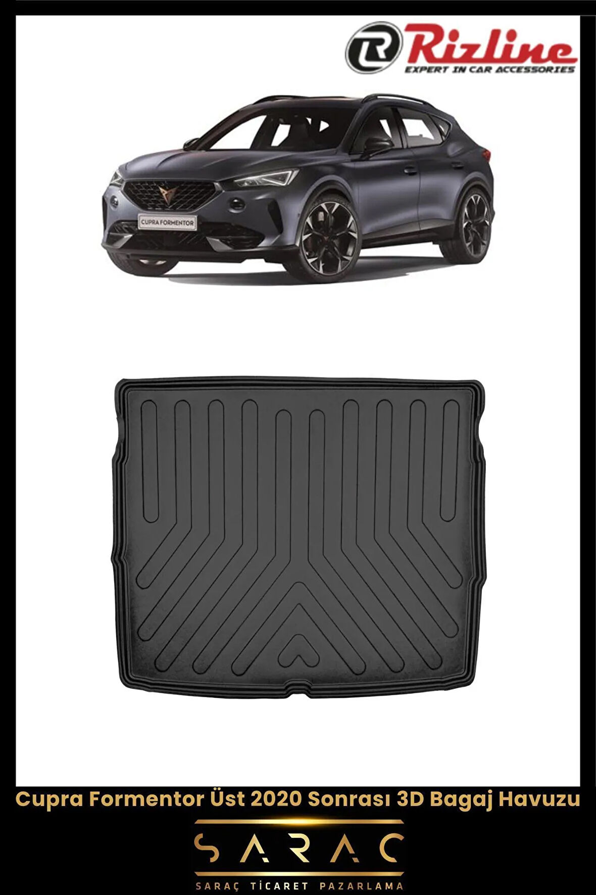 Rizline Cupra Formentor 2021 Model Üst 3D Bagaj Havuzu
