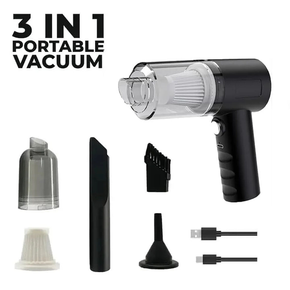 Mini Şarjlı Araç Süpürgesi AS-228 (5365)