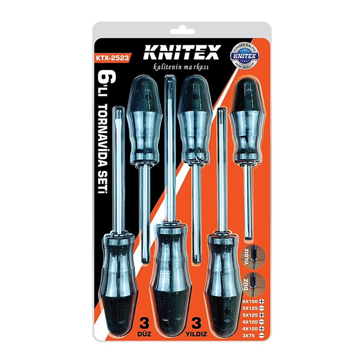 6PCS TORNAVİDA SETİ  6X150 YILDIZ - 5X125 DÜZ-YILDIZ - 4X120 DÜZ-YILDIZ - 3X75 DÜZ (5365)