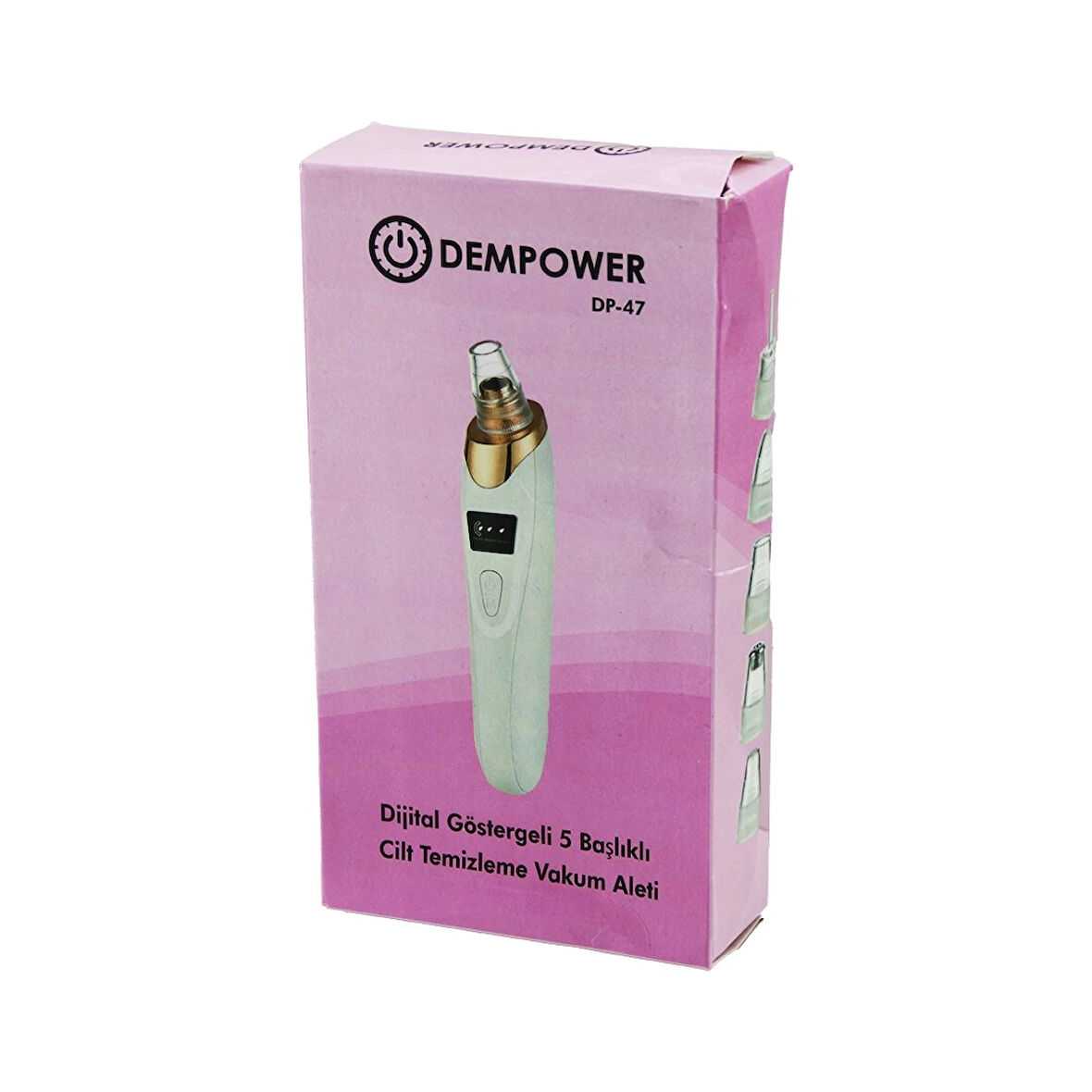 CİLT BAKIM ALETİ VAKUM AKNE- GÖZENEK- SİYAH NOKTA TEMİZLEME USB ŞARJ - 5BAŞLIK DİJİTAL G.- 3KADEME HIZ (5365)