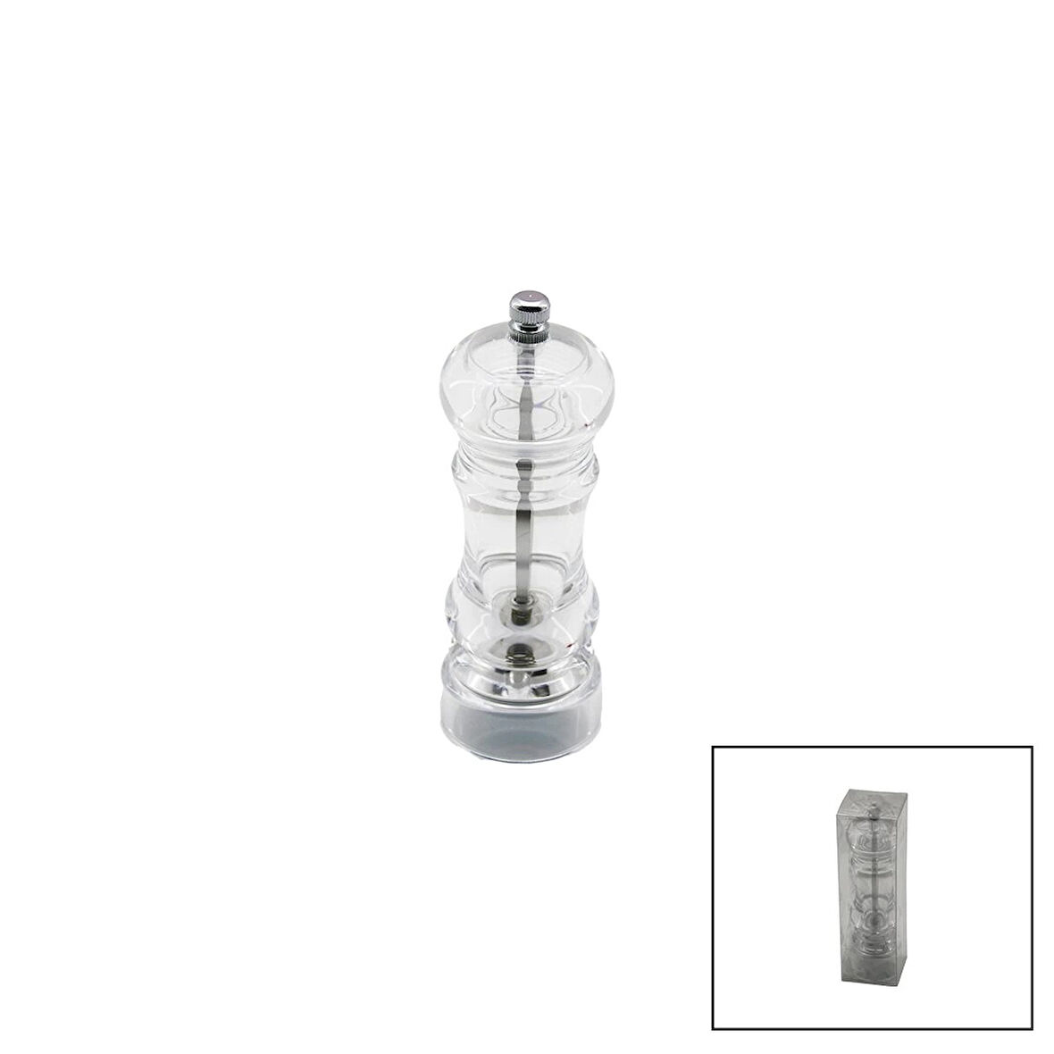 KÜÇÜK   ŞEFFAF MİKA KRİSTAL PLASTİK  BAHARAT ÖĞÜTÜCÜ (5365)