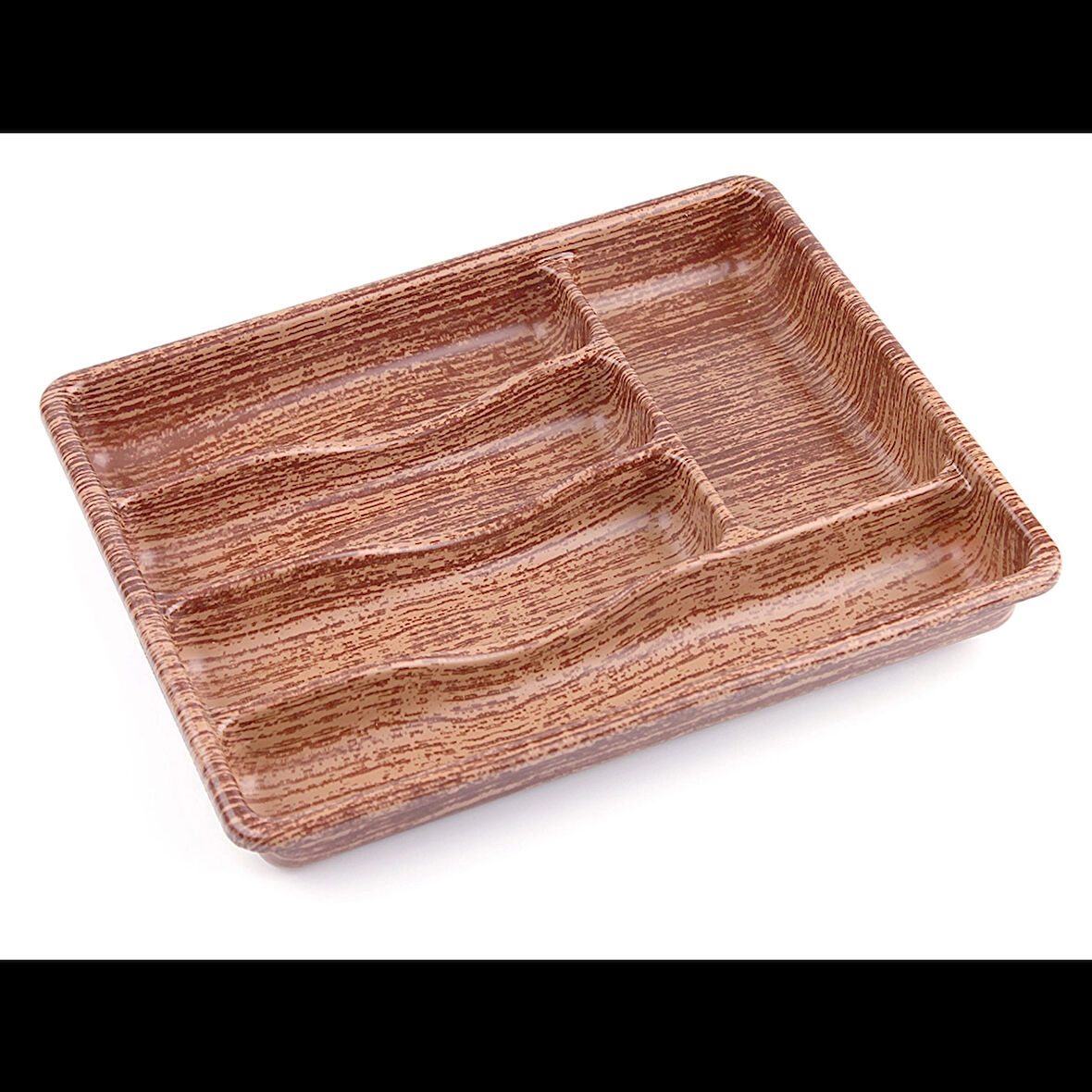 AHŞAP RENK - 5 BÖLMELİ ÇEKMECE İÇİ KAŞIKLIK 36X29CM (5365)