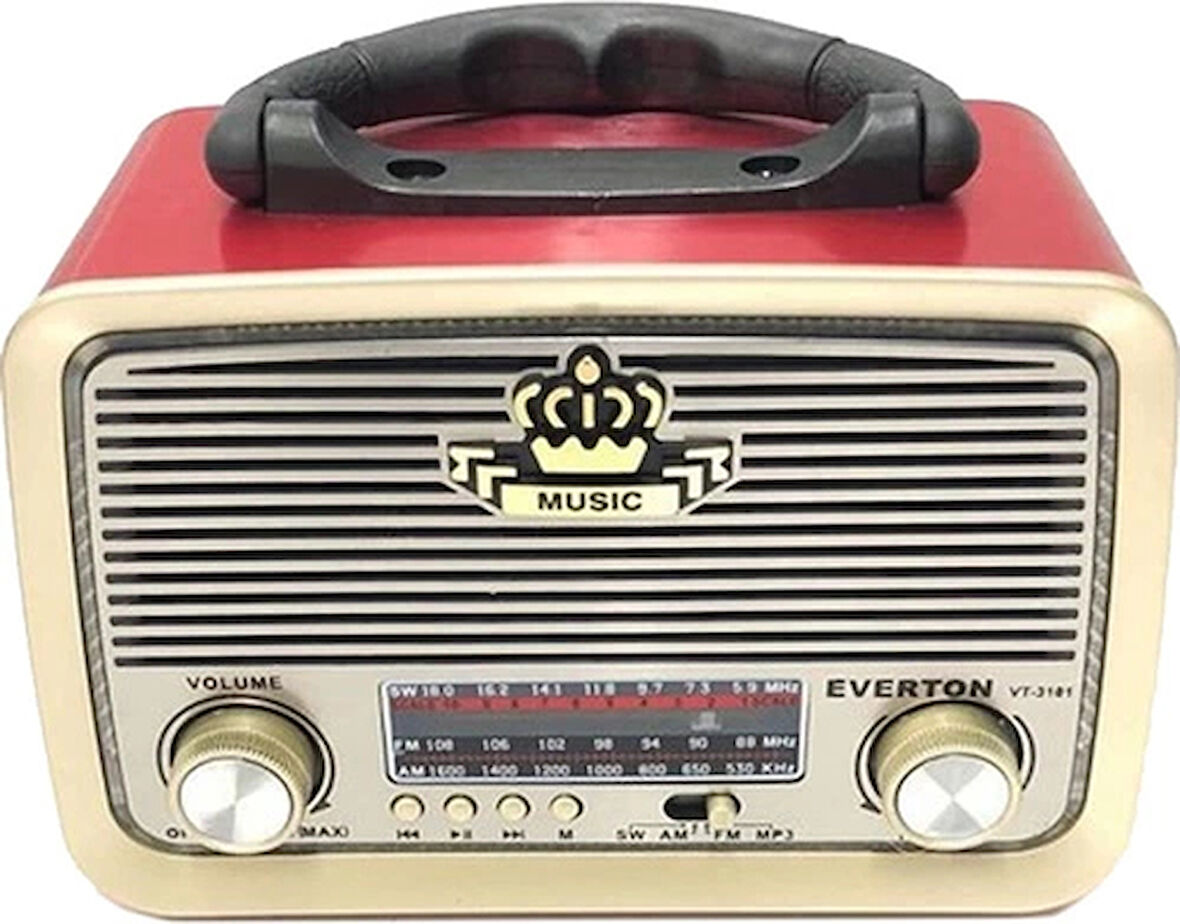 BT USB İBRELİ ŞARJLI RADYO (5365)