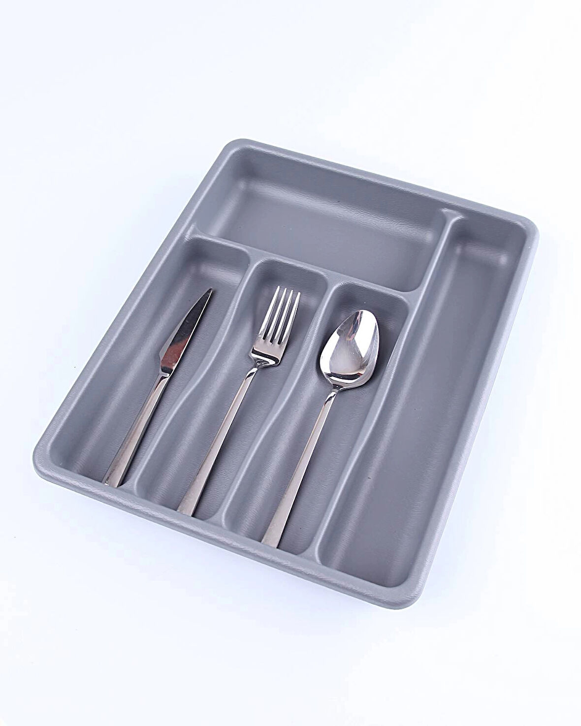GRİ - 5 BÖLMELİ ÇEKMECE İÇİ KAŞIKLIK 36x29x5cm (5365)