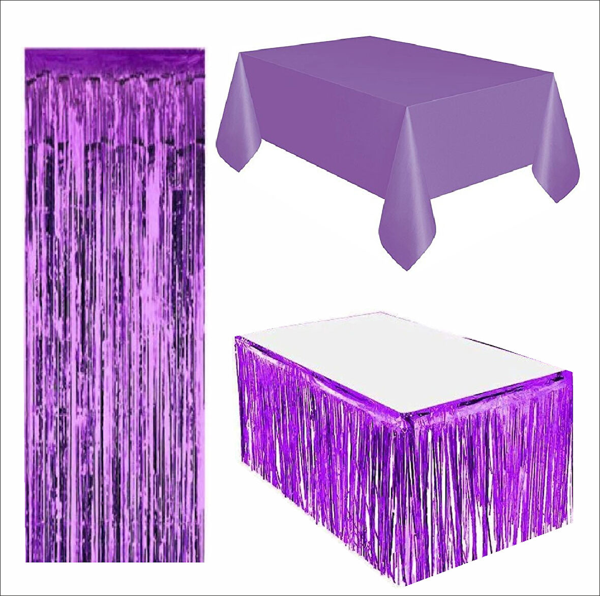 Mor Masa Örtüsü, Mor Masa Eteği, Mor Arka Fon 