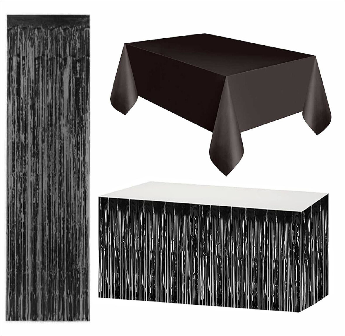 Siyah Masa Örtüsü, Siyah Masa Eteği, Siyah Arka Fon