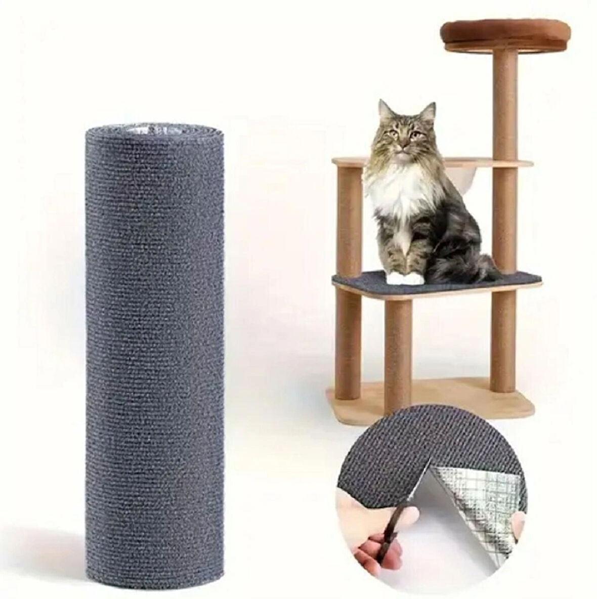 KESİLEBİLİR / KENDİNDEN YAPIŞKANLI KEDİ TIRMALAMA RULOSU