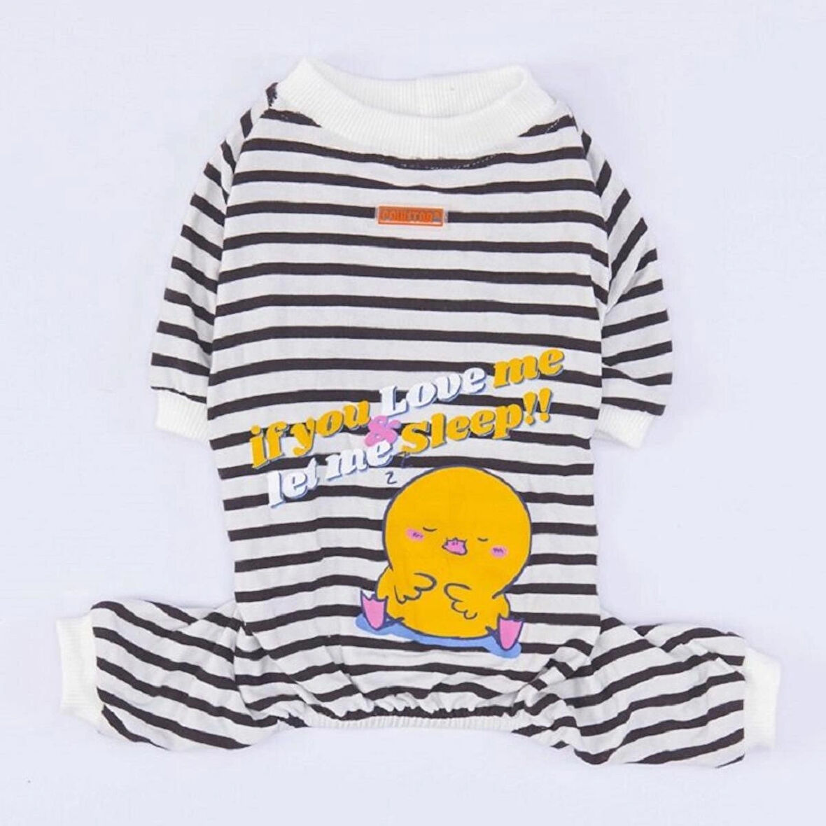 Pawstar Siyah Let Me Sleep Kedi Köpek Pijama Tulum