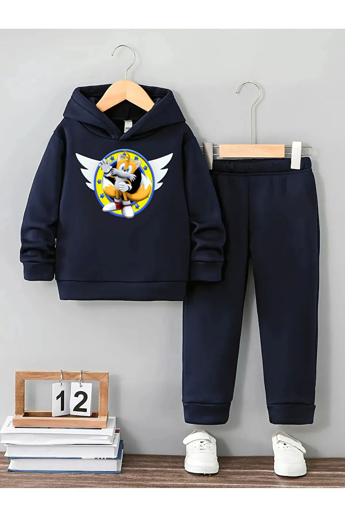 Tails Baskılı Premium 3. İplik Compact Sweatshirt & Eşofman Takımı