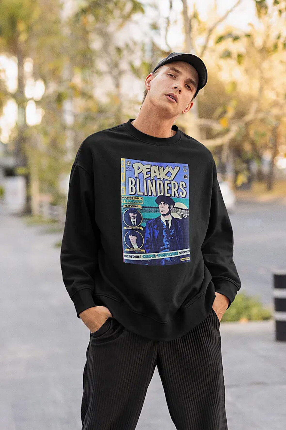 Tasarım Peaky Blinders Baskılı Unisex Oversize Dizi Sweatshirt