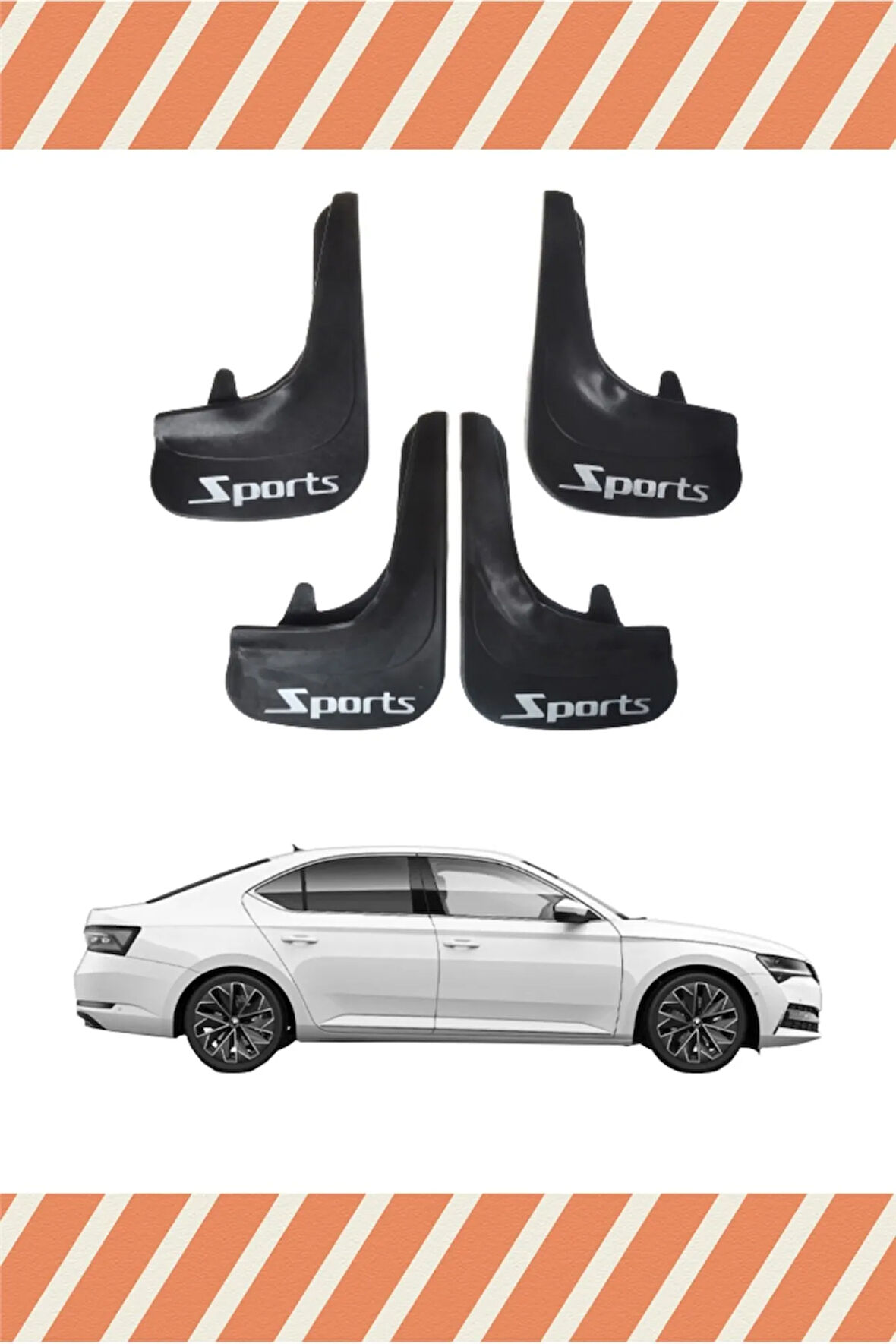 Skoda Superb Sports yazılı 4’lü tozluk çamurluk paçalık kaliteli koruma
