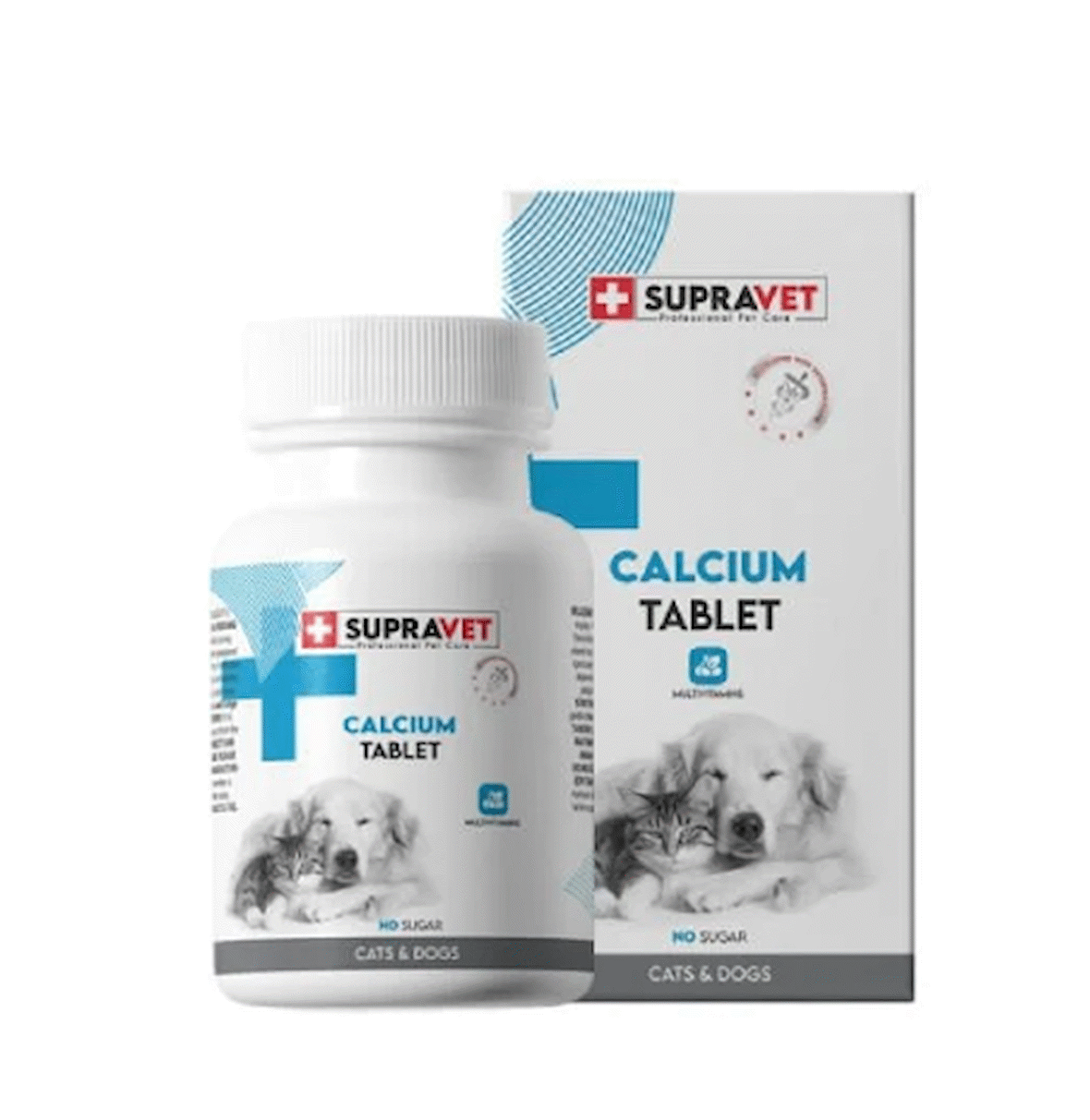 Supravet Calcium Tablet Calcium Kedi ve Köpekler İçin 75 Tablet