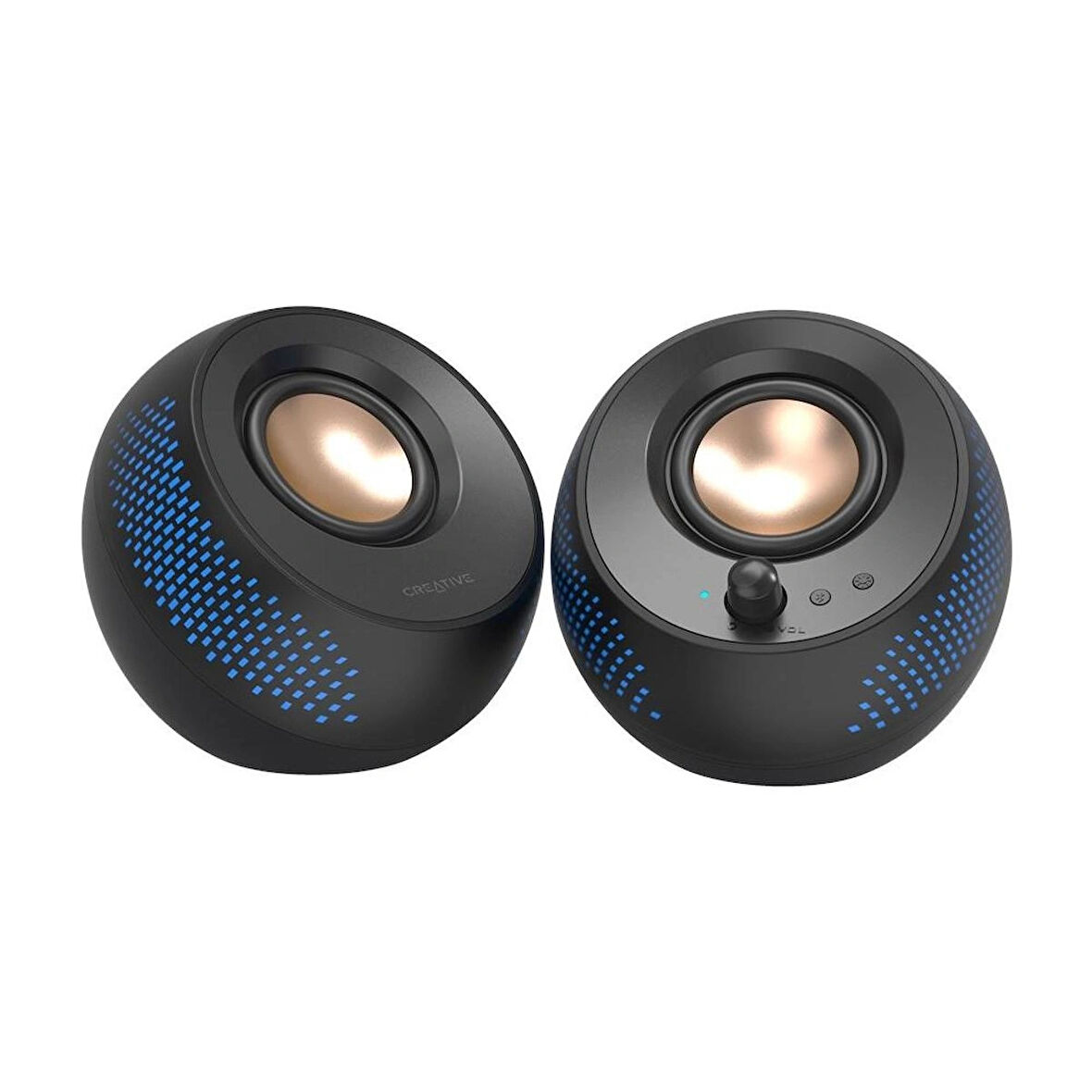 Creative Pebble X 2.0 Özelleştirilebilir RGB Aydınlatma, Bluetooth 5.3, 15W'a Kadar RMS Gücüne Sahip USB-C Hoparlör