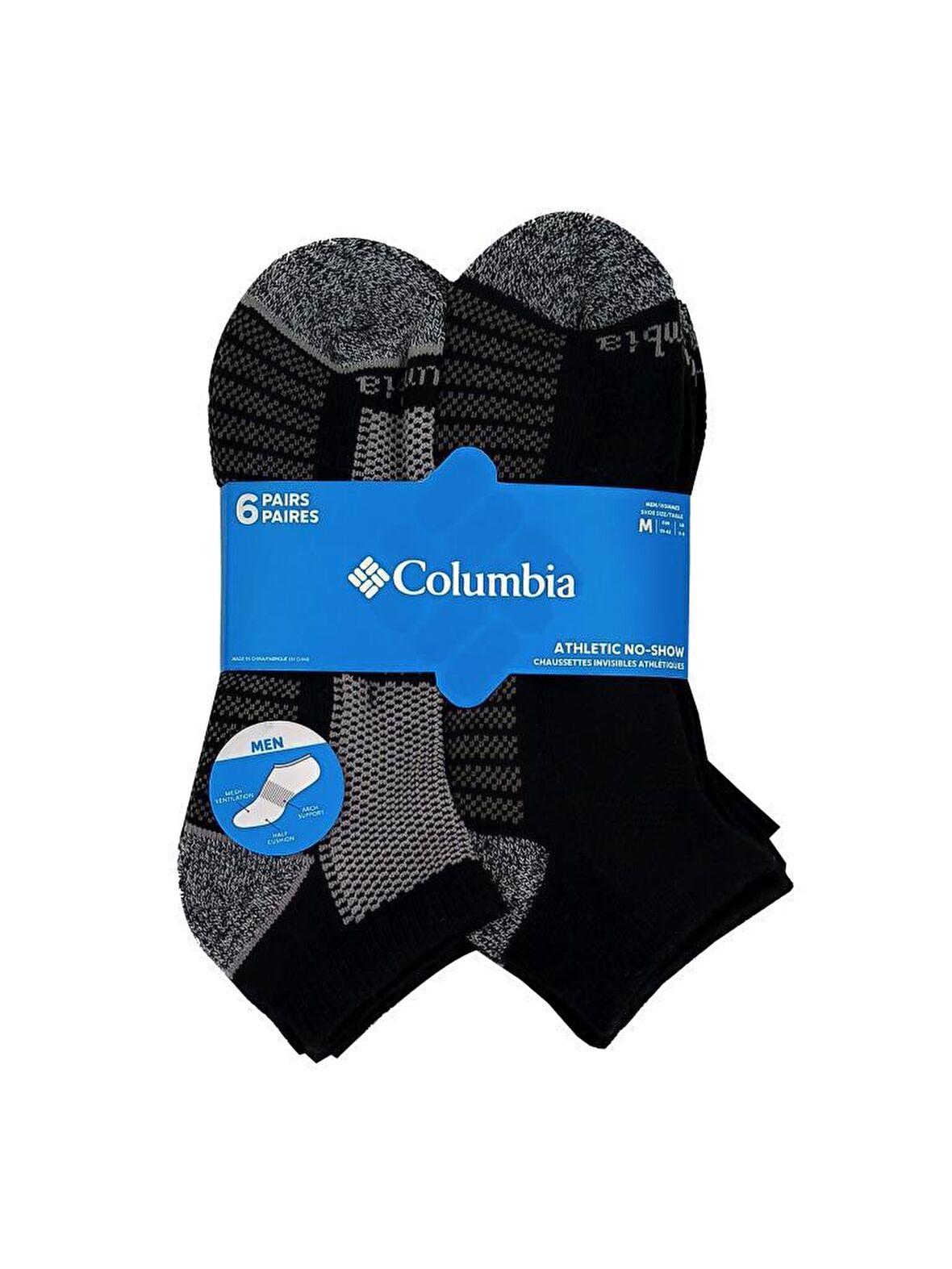 Columbia Athlecih Fashion NS With Pique Footbed Erkek Siyah 6lı Çorap C1181B