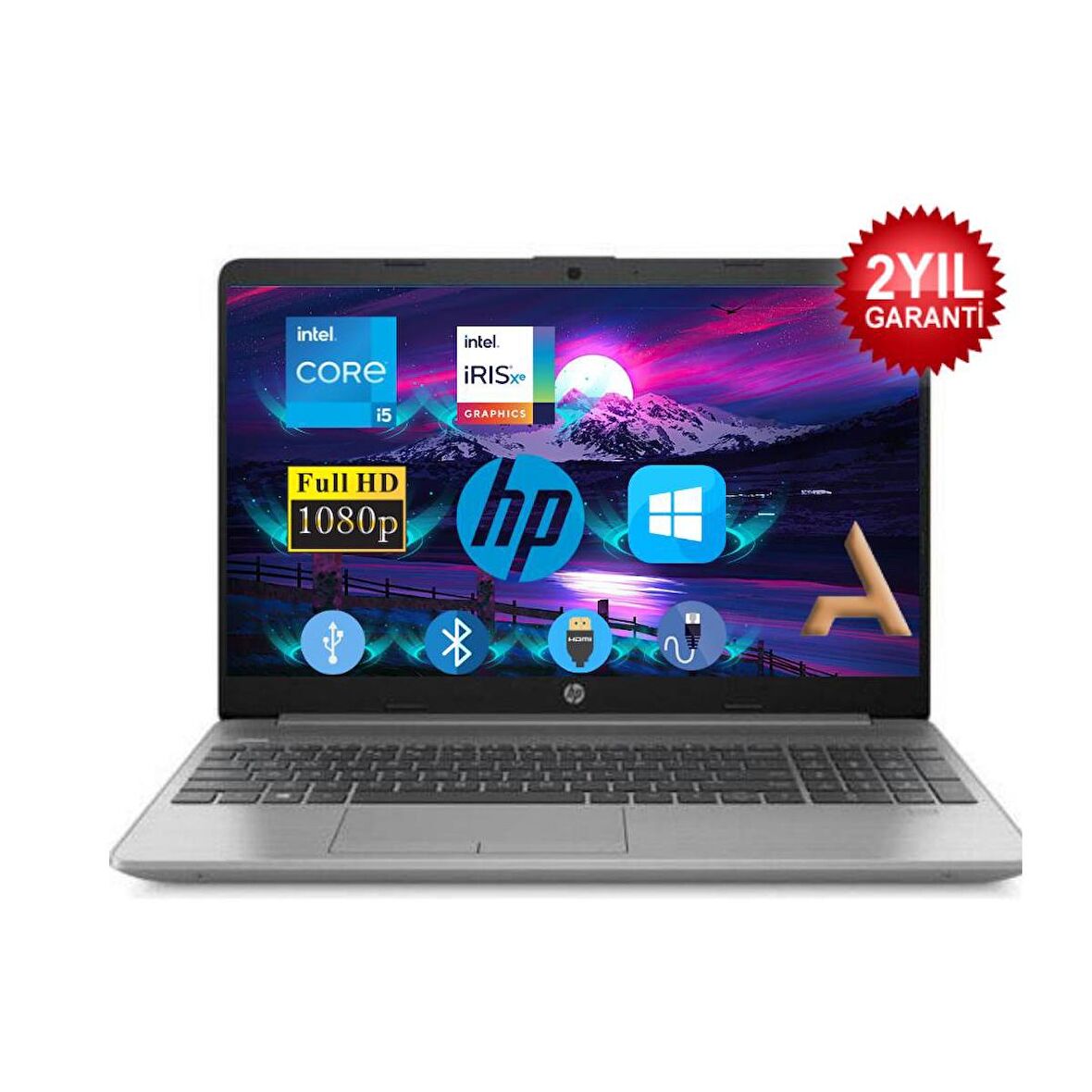 HP 250 G8 i5-1135G7 8GB 1TB SSD 853U8ES053 W10Pro 15.6" Full HD Taşınabilir Bilgisayar