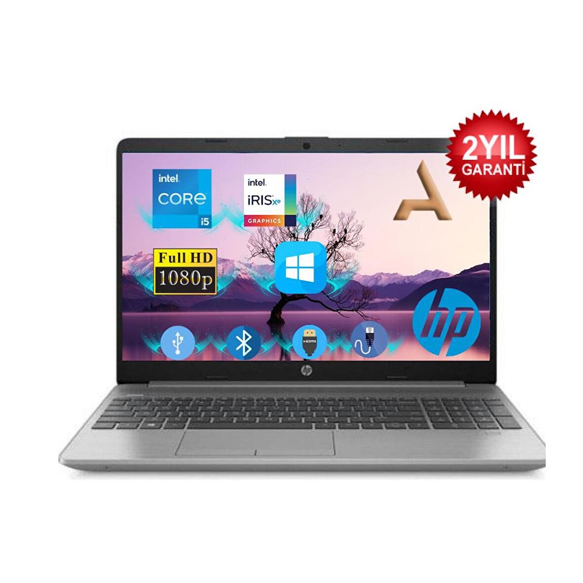 HP 250 G8 i5-1135G7 4GB 1TB SSD 853U8ES073 W11Pro 15.6" Full HD Taşınabilir Bilgisayar