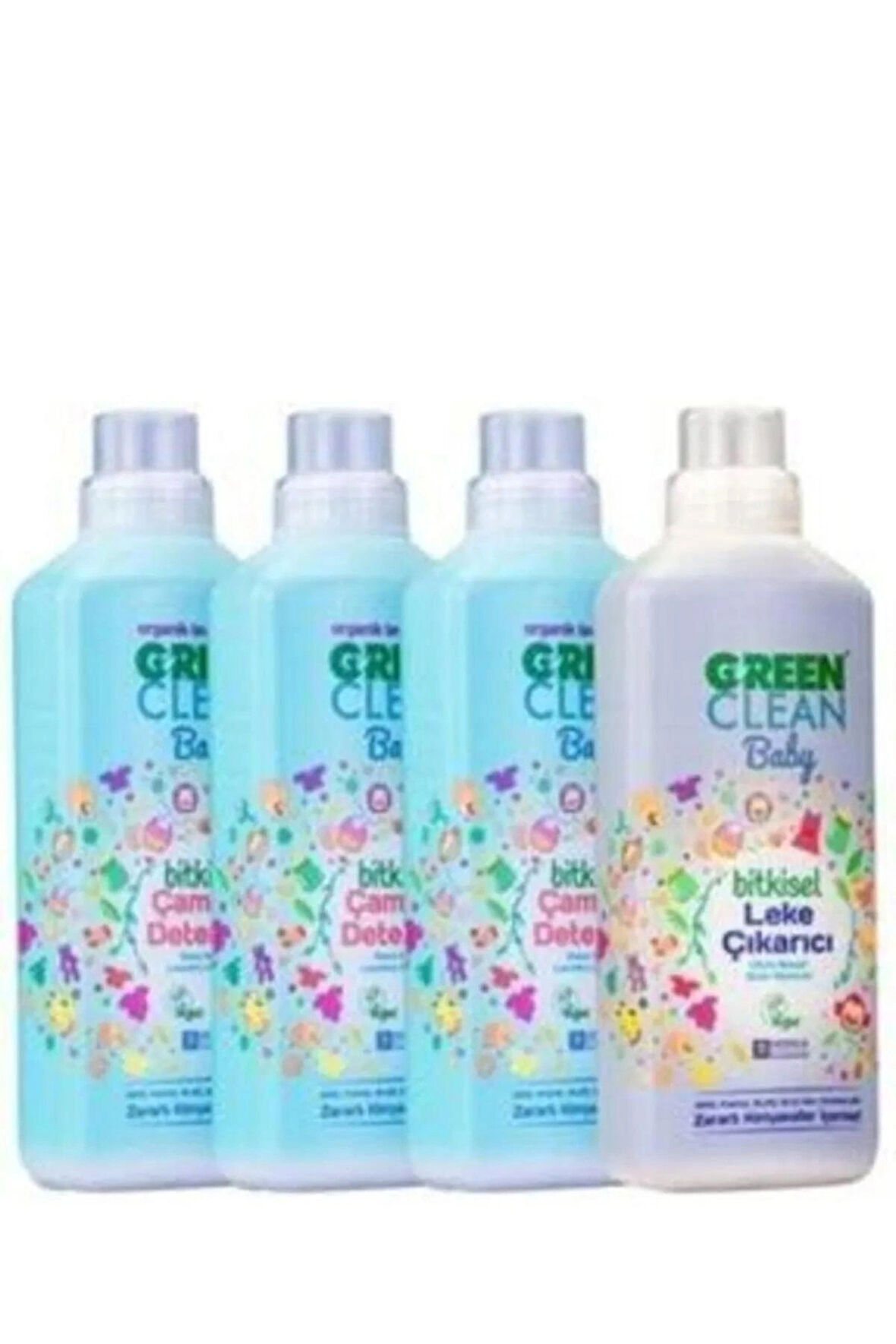 U Green Clean Green Clean Baby Çamaşır Deterjanı 1lt 3adet+ Leke Çıkarıcı 1 lt