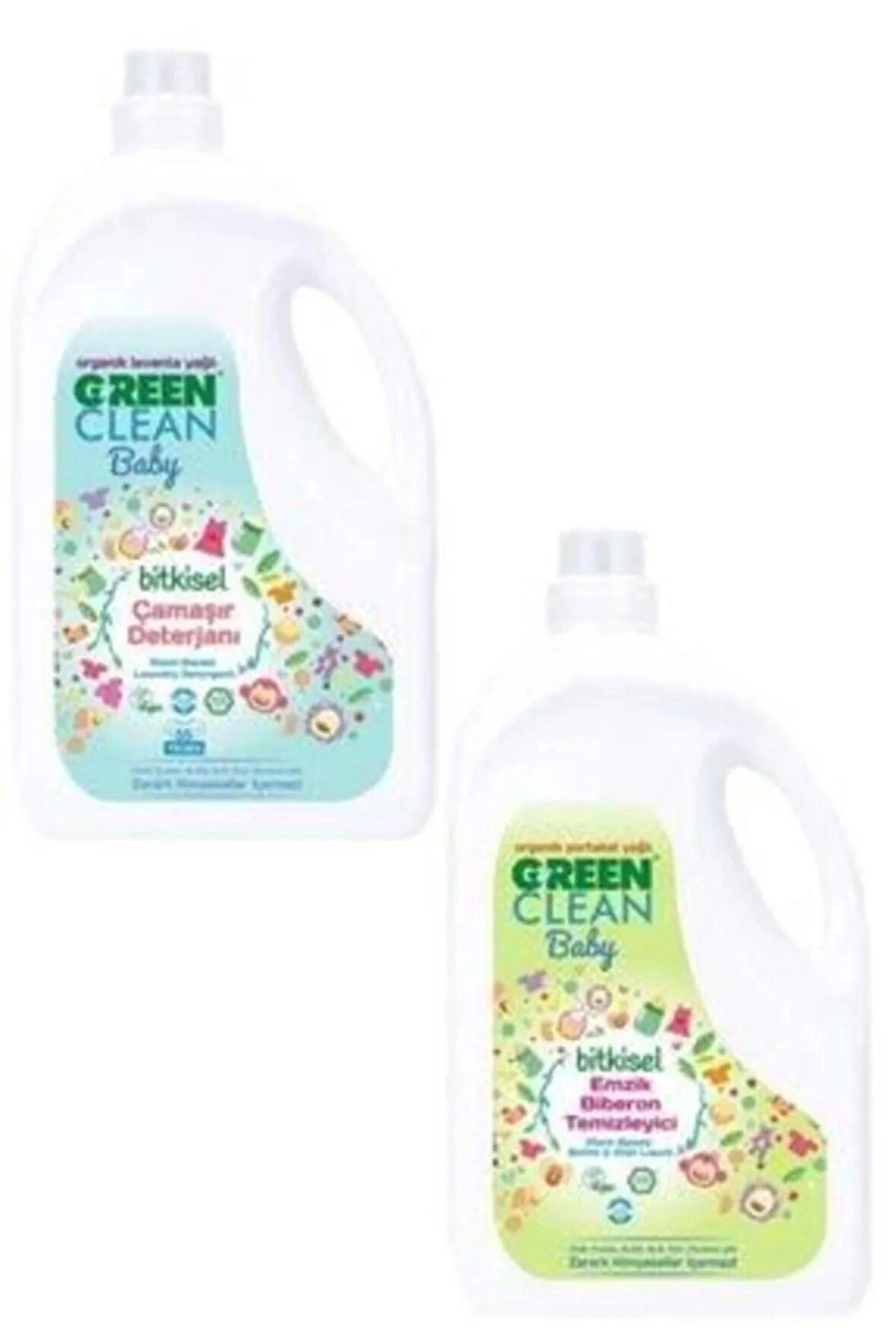 U Green Clean Green Clean Baby Bitkisel Çamaşır Deterjanı 2,75lt Biberon Temizleyici 2,75 2li Set