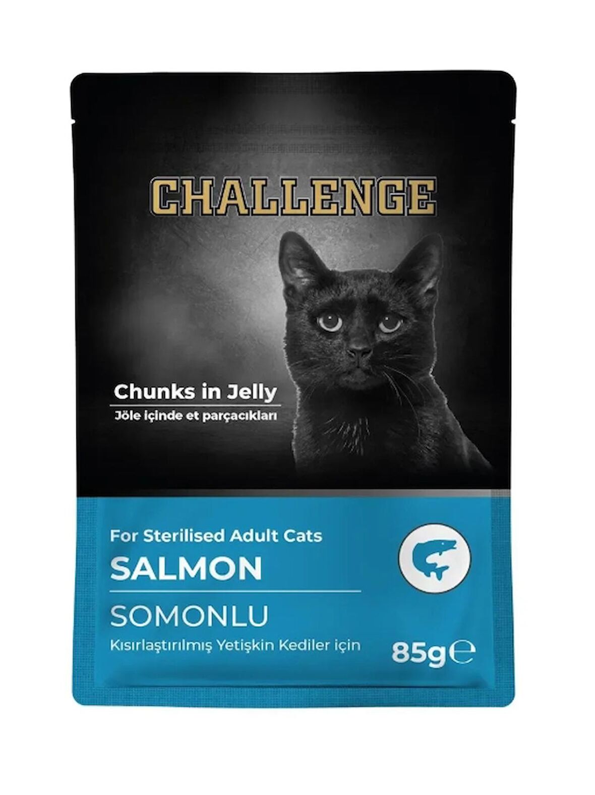Challenge Somonlu Kısırlaştırılmış Pouch Kedi Konservesi 85 g 