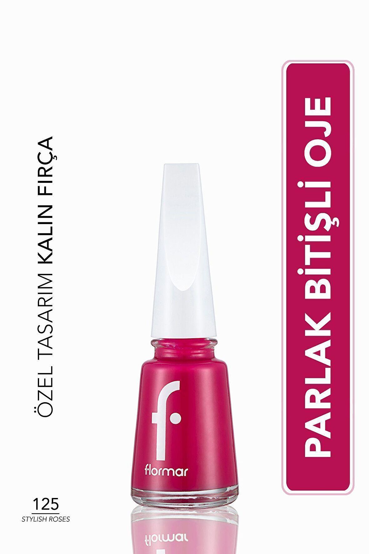 Flormar Klasik Parlak Bitişli Yüksek Pigmentli Oje - Nail Enamel-125 Stylısh Roses New- 8682536035767