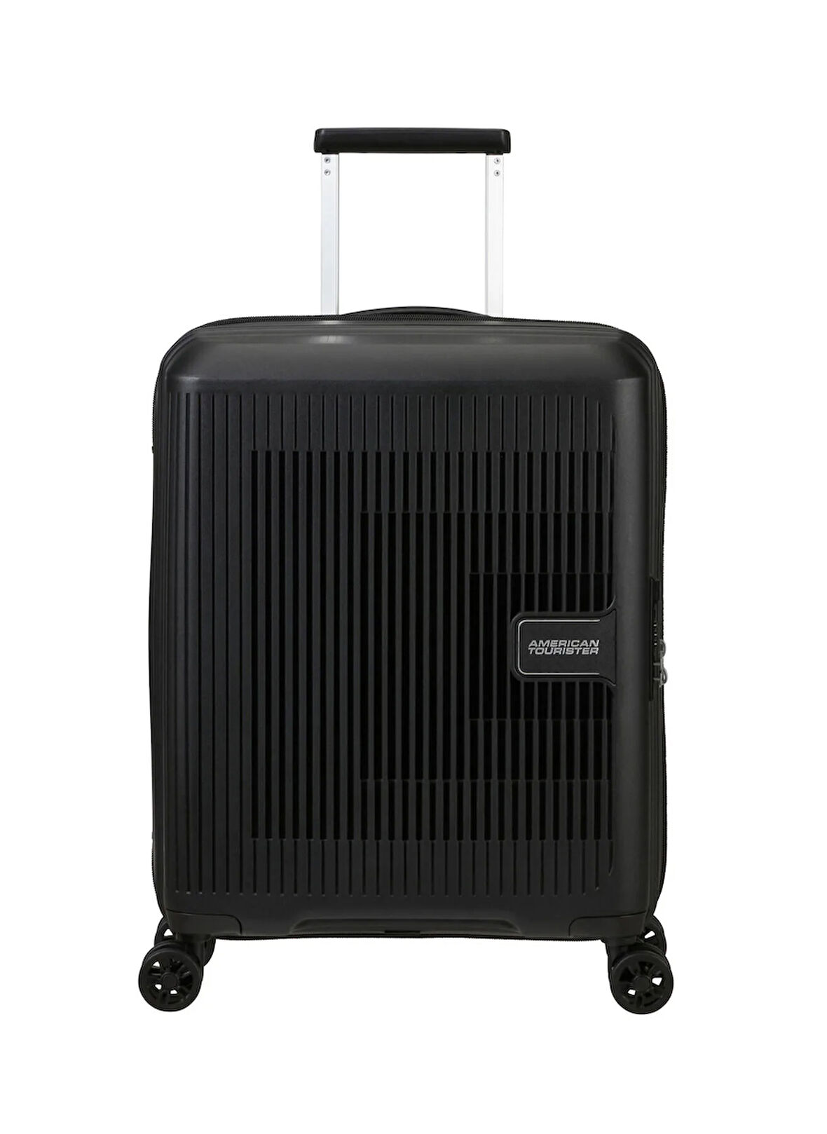 American Tourister Siyah Çekçekli Sert Valiz AEROSTEP-SPINNER 55/20 EXP TSA