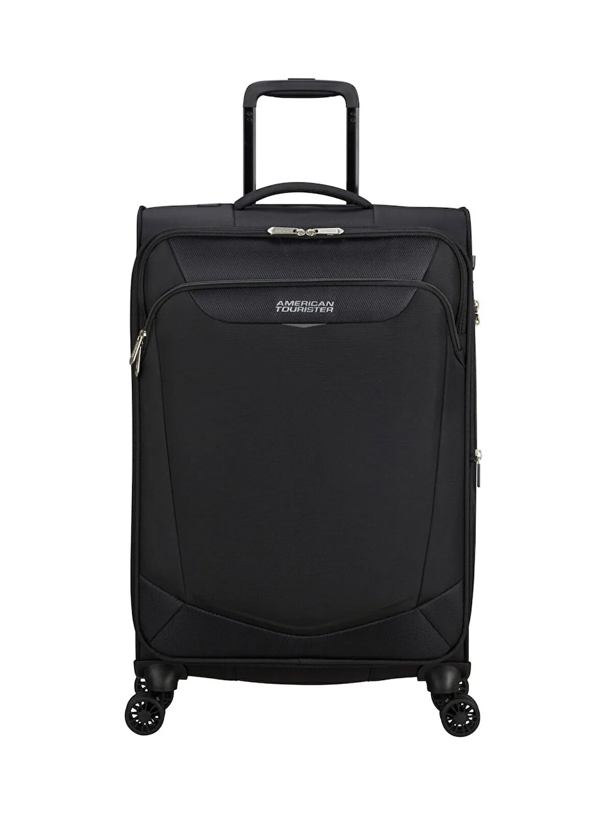 American Tourister Siyah Çekçekli Kumaş Valiz SUMMERRIDE-SPINNER M EXP TSA