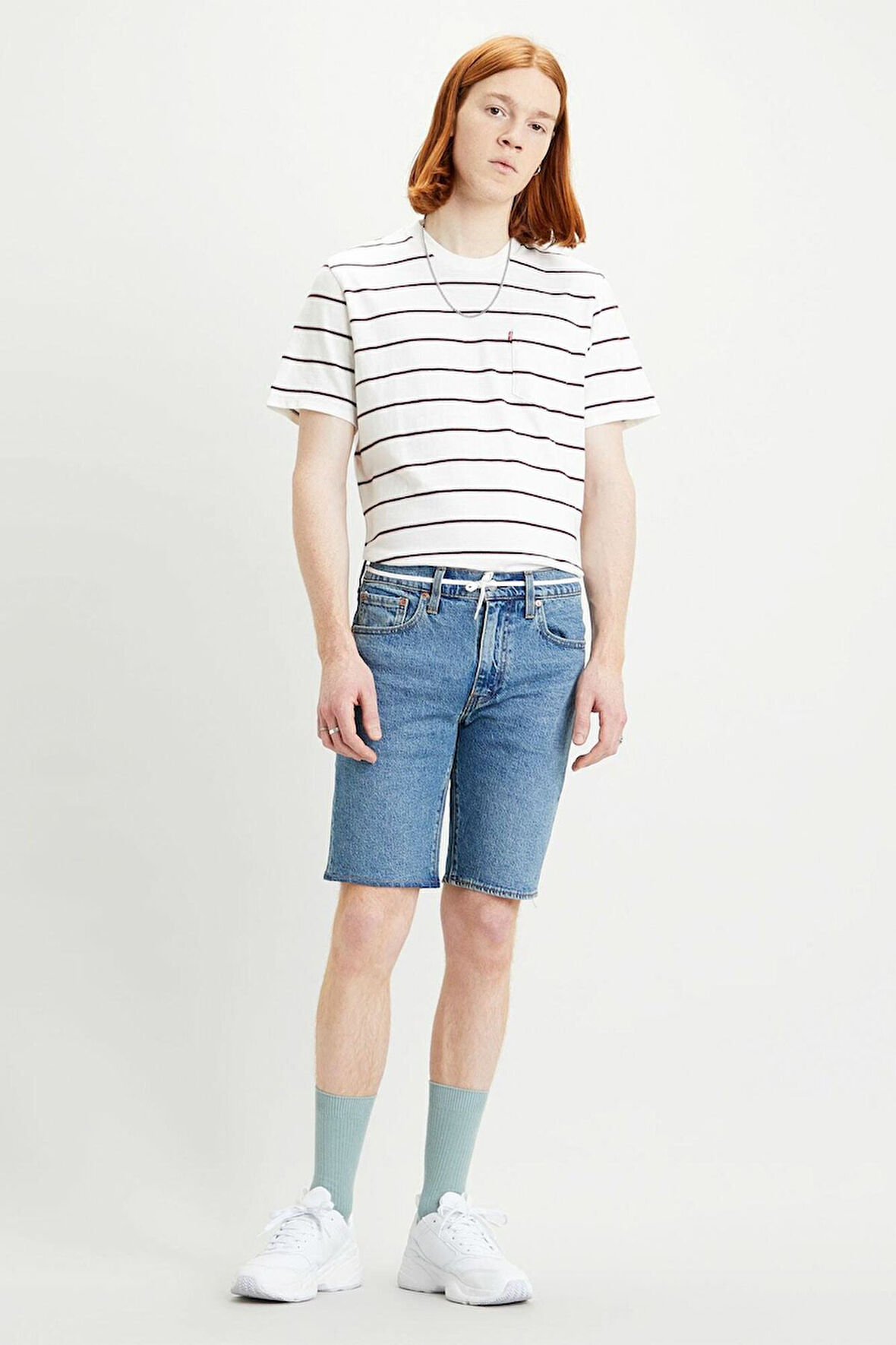 Erkek Mavi Slim Jean Şort 412 39387 0003