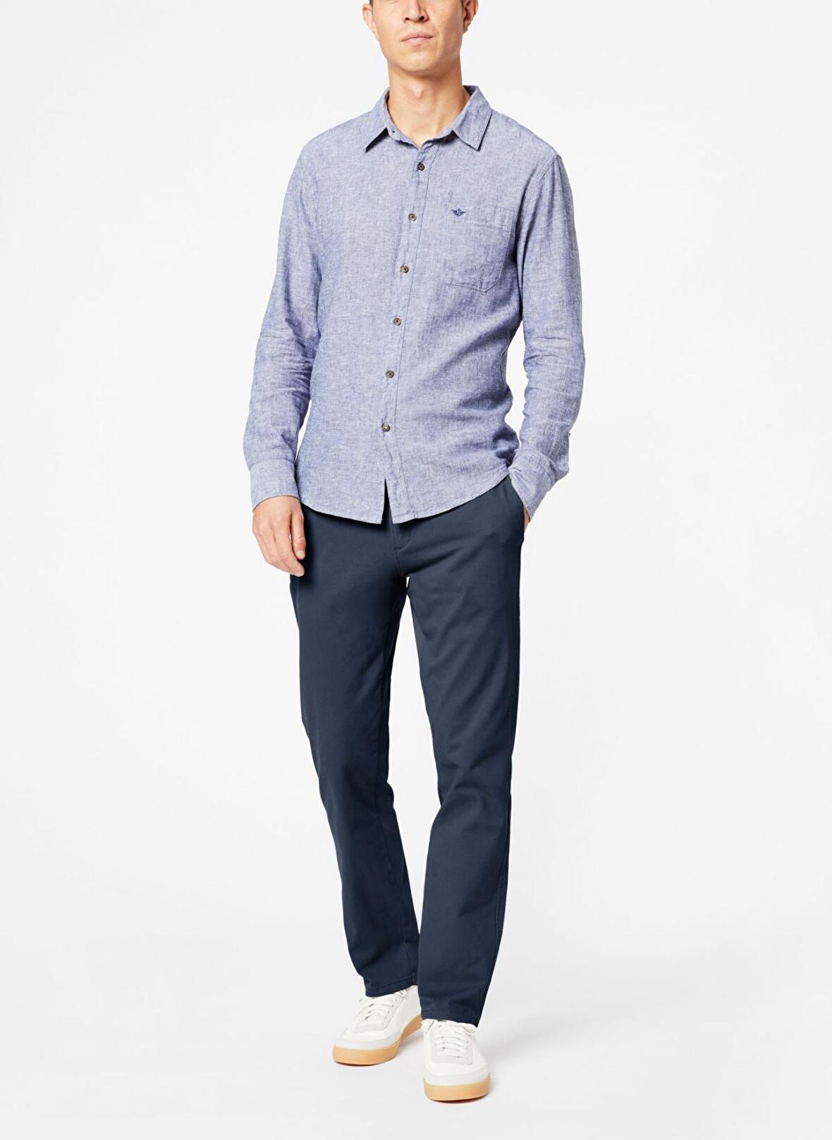 Dockers 79488-0012  Düşük Bel Dar Kalıp Düz Mavi Erkek Pantolon