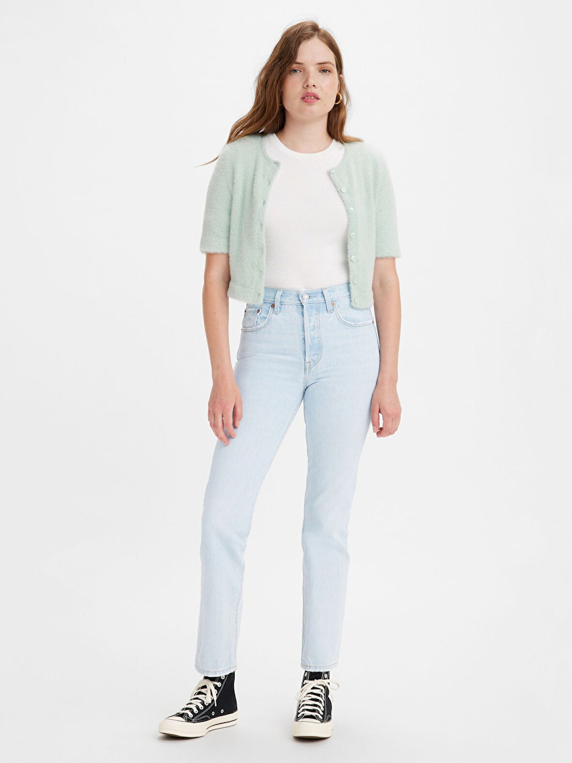 501® KADIN MAVİ JEAN PANTOLON 12501-0381