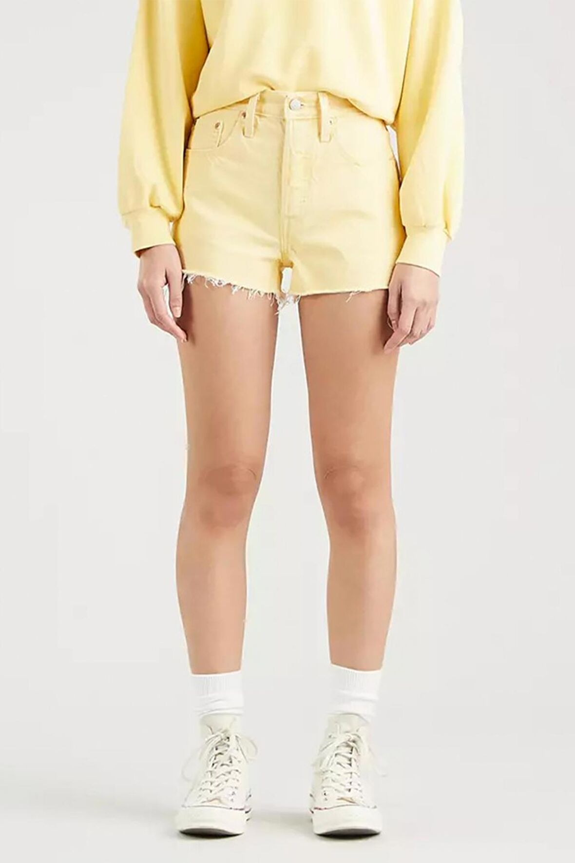 Levi's 501® Orijinal Kısa Yüksek Bel Sarı Şort -56327-0247 