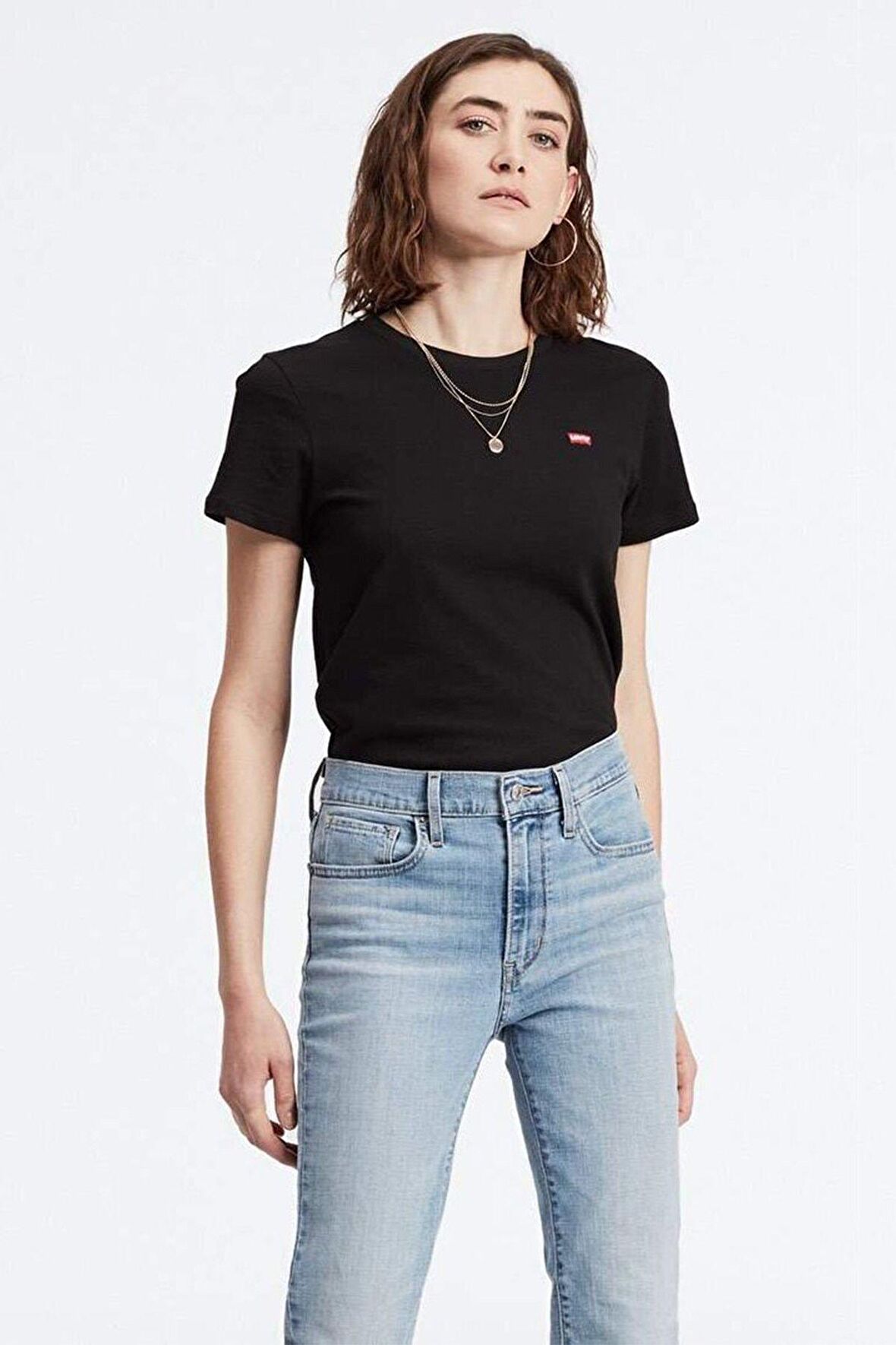 Levi's Kadın Siyah The Perfect Arma T-shirt A4917-0000