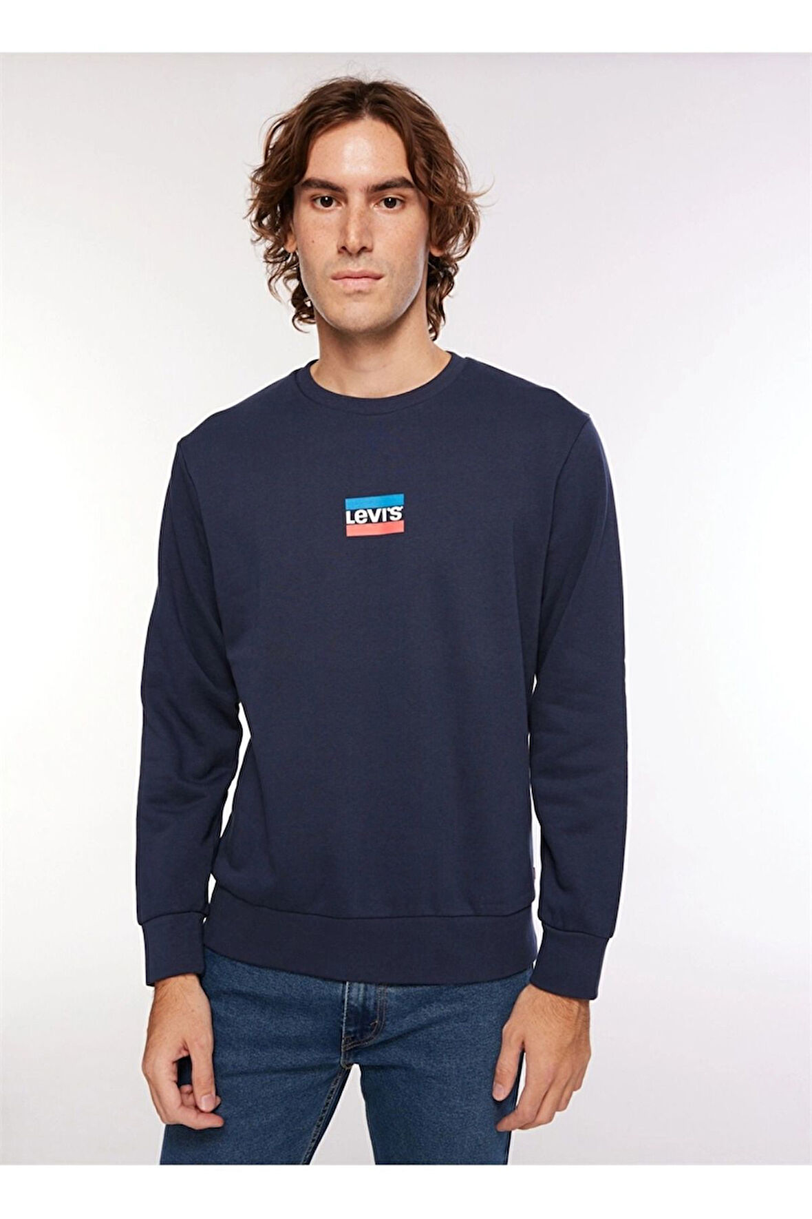Levi's Erkek Bisiklet Yaka Mavi Sweatshırt - A2824-0006