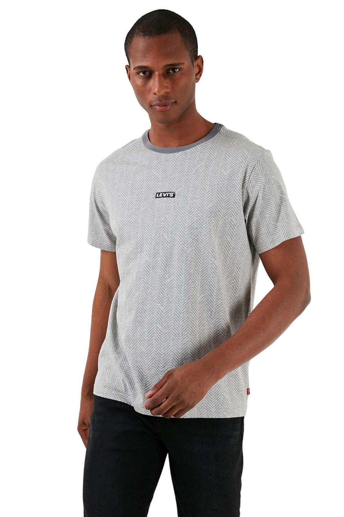 Levis O Yaka Relaxed Fit Gri Erkek T-Shirt A7772-0002