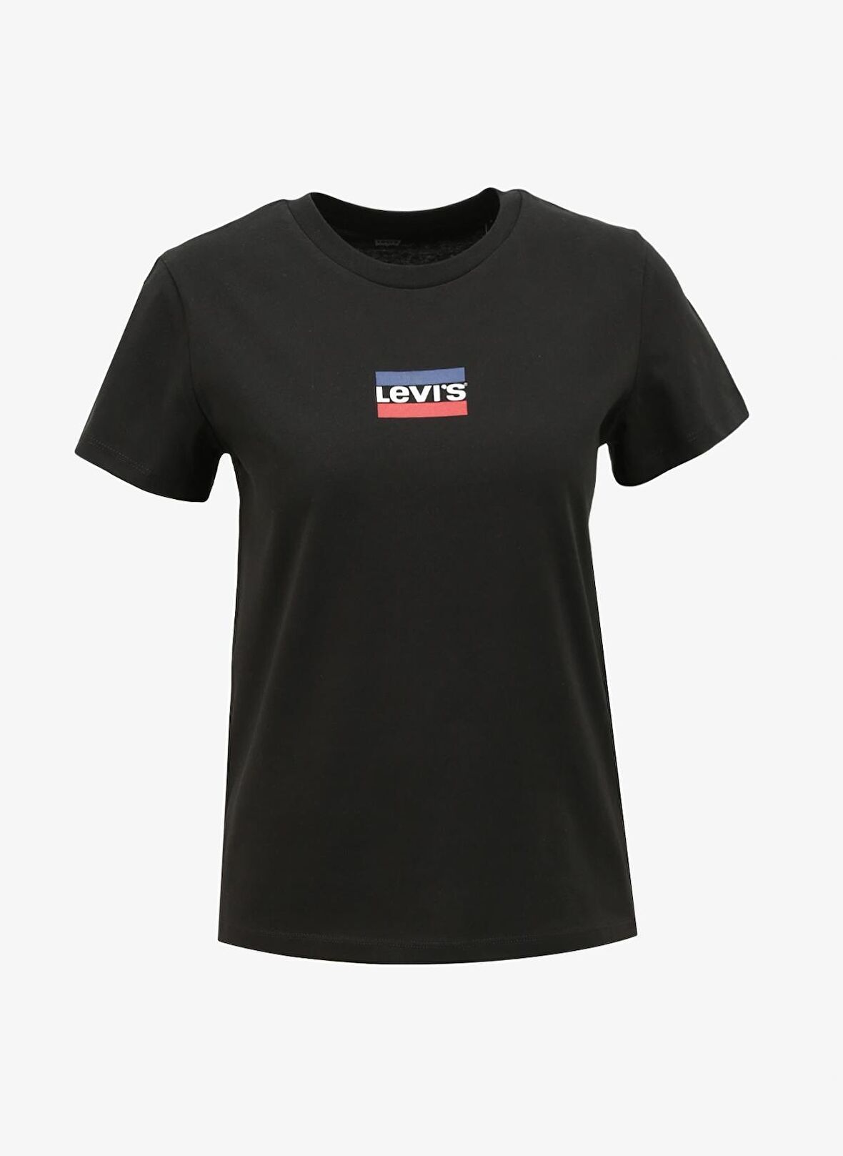 Levis Bisiklet Yaka Baskılı Siyah Kadın T-Shirt THE PERFECT TEE CORE MINI SPORTSWEA