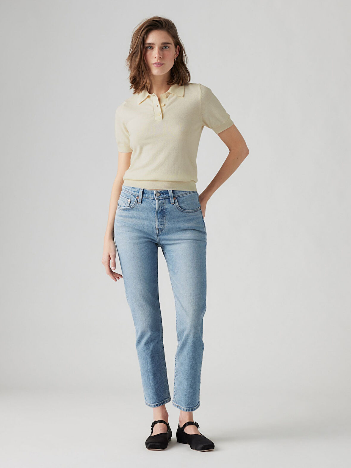 501 CROP LOCAL TR NO RUSH KADIN MAVİ JEAN PANTOLON A7739-0018