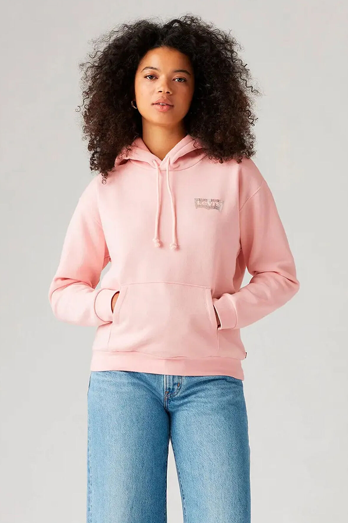 Levi's Günlük Kapşonlu Mercan Pembesi Kadın Sweatshirt - 001U6-0006