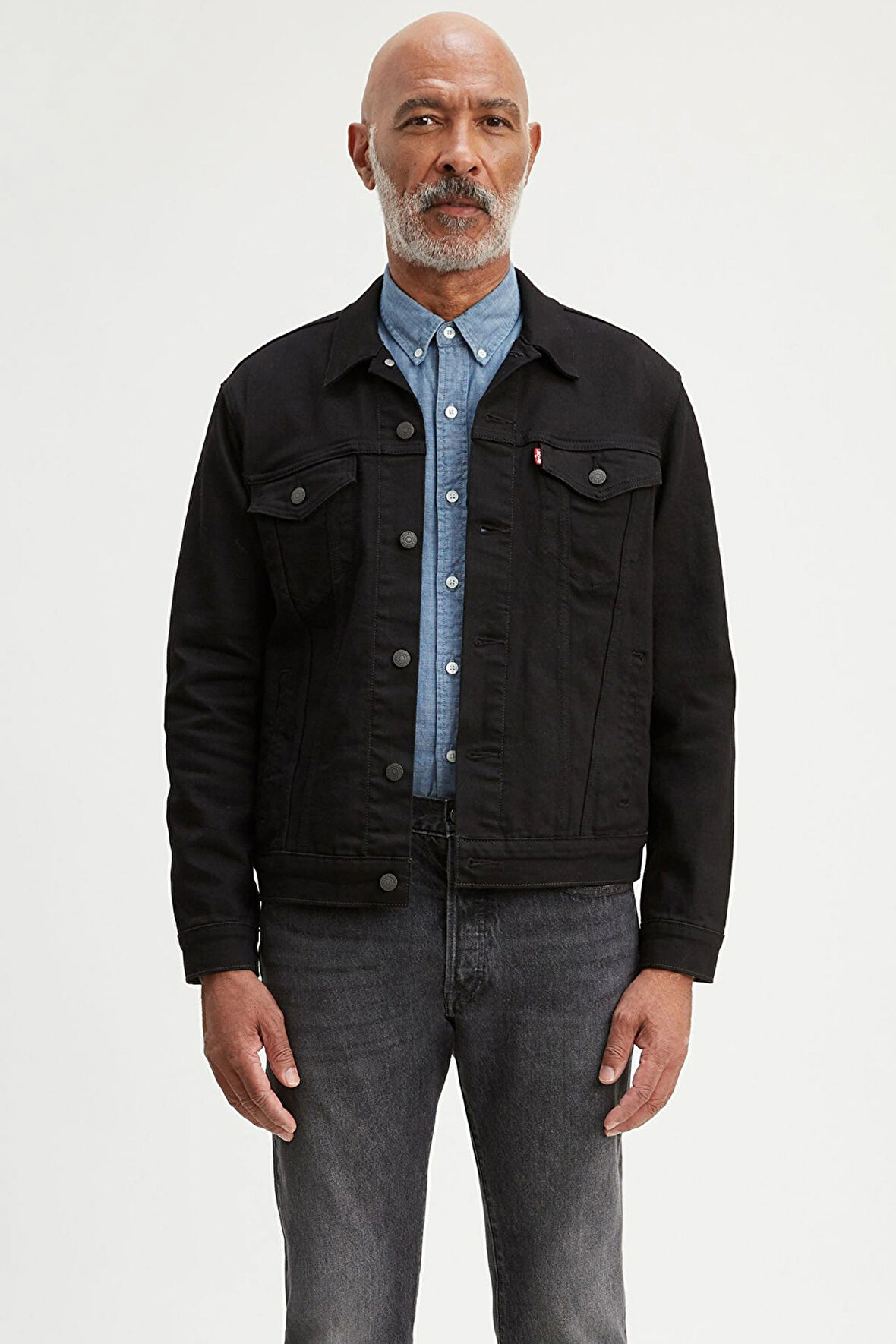 Levi's Erkek Trucker Jacket Siyah Normal Düz Denim Ceket A9431-0002